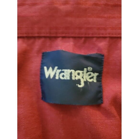 Wrangler Men's Pearl Snap Red On Red Stripe Western Shirt 2X Hollywood Cowboy - Picture 3 of 9